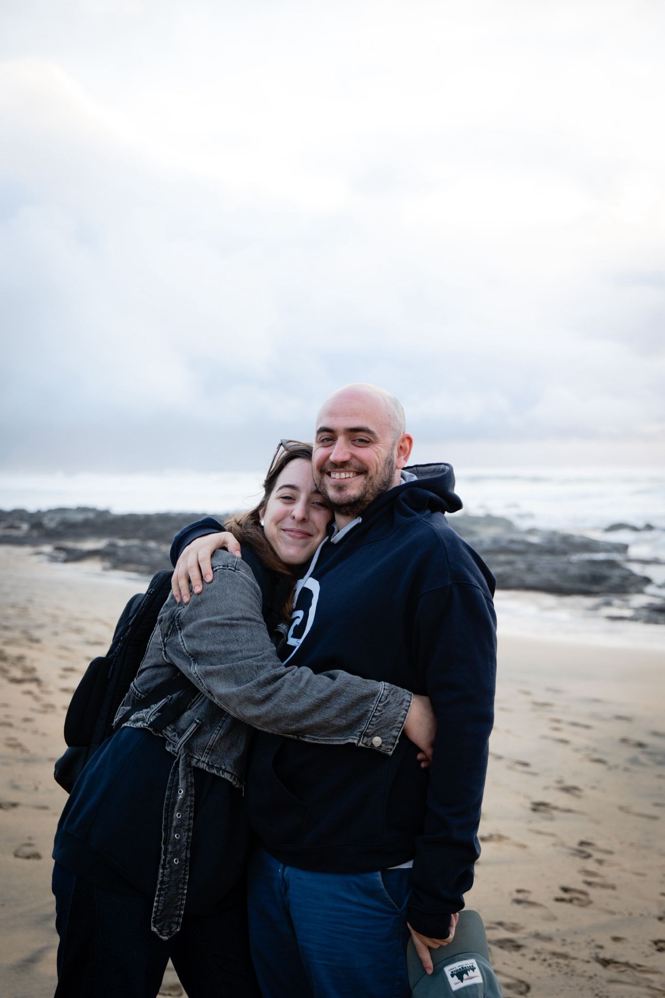 Marta y Marcos en la playa